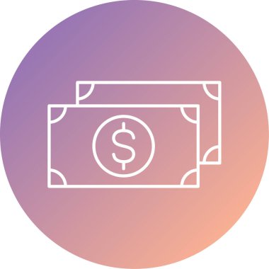 Para simgesinin vektör illüstrasyonu