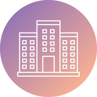 Modern şehir simgesinin vektör illüstrasyonu