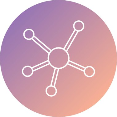 Molekül. Web simgesi basit tasarım