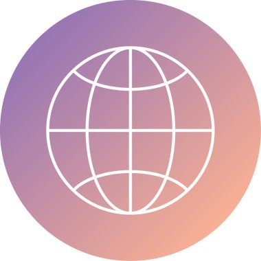 Küre. Web simgesi basit illüstrasyon