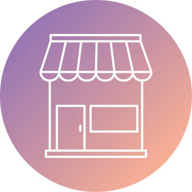 Dükkan. Web simgesi basit illüstrasyon
