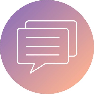 Konuş. Web simgesi basit illüstrasyon