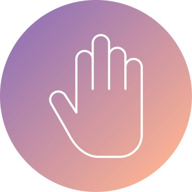 Bir el simgesinin vektör illüstrasyonu