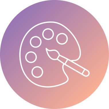 Boya. Web simgesi basit illüstrasyon