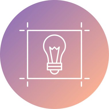 Ampul simgesinin vektör illüstrasyonu