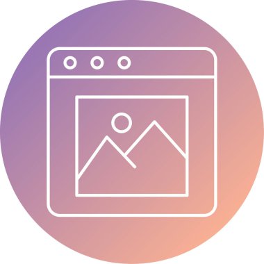 güzel web çizgisi vektör simgesi