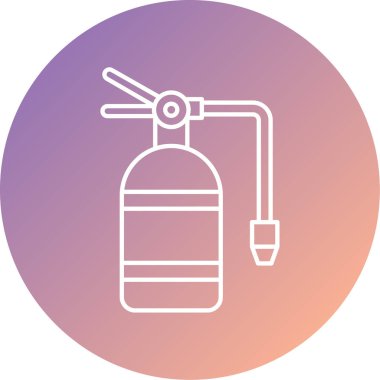 Soyut arkaplanda izole edilmiş yangın söndürme simgesi