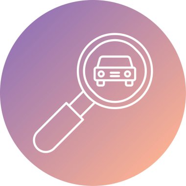 araba arama simgesi vektör illüstrasyonu