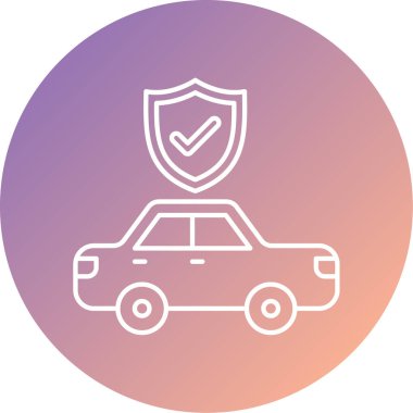 Araba sigortası. Basit resimleme