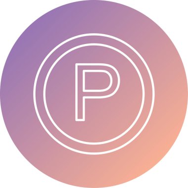 Benzersiz park vektörü çizgisi simgesi