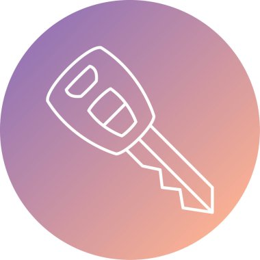 anahtar vektör simgesi modern basit illüstrasyon