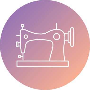 Dikiş makinesi simgesi vektör çizimi