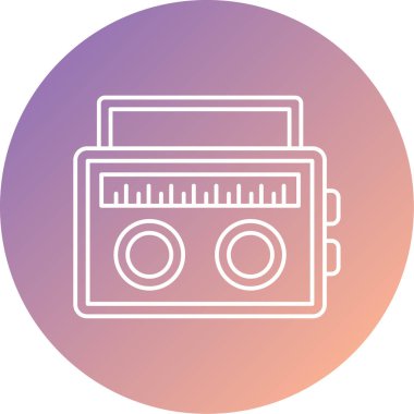 Müzik. Web simgesi basit illüstrasyon