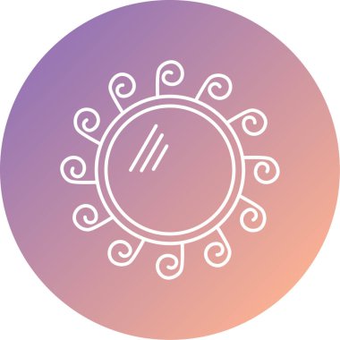 Benzersiz güneş ikonu vektör illüstrasyonu