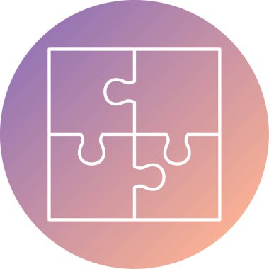 Bulmaca simgesi vektör çizimi