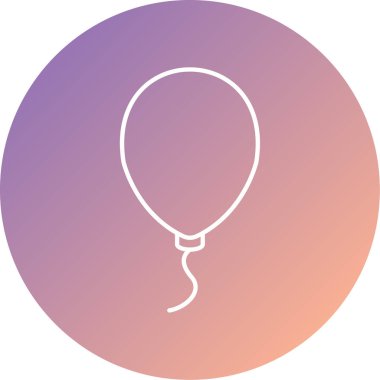 tek balon ağ simgesi basit illüstrasyon