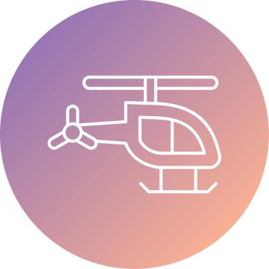 helikopter web simgesi basit illüstrasyon
