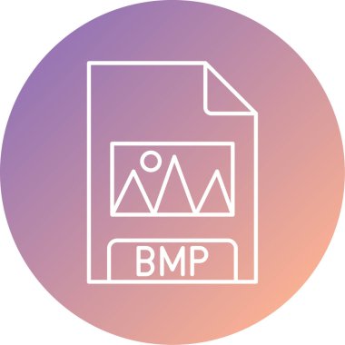 bmp dosya biçiminin vektör illüstrasyonu modern simge