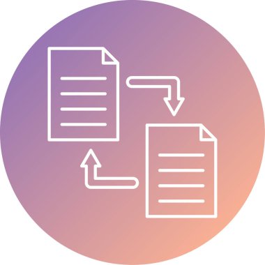 Dosya simgesinin vektör illüstrasyonu