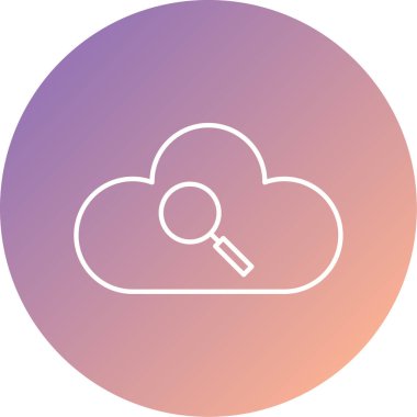 Bulut. Web simgesi basit illüstrasyonuName