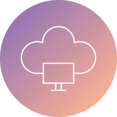 Bulut hesaplama. Web simgesi