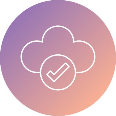 bulut simgesi, vektör illüstrasyonu