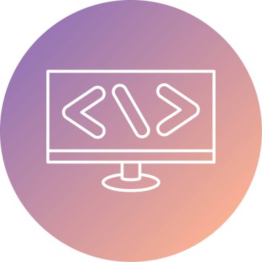 vektör lcd simgesi illüstrasyonu