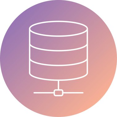 veritabanı. Web simgesi basit illüstrasyon