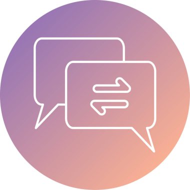 Sohbet kabarcığı vektör illüstrasyonu