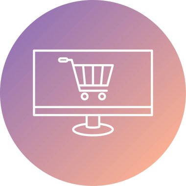 Alışveriş arabası ikonu modern basit tasarım