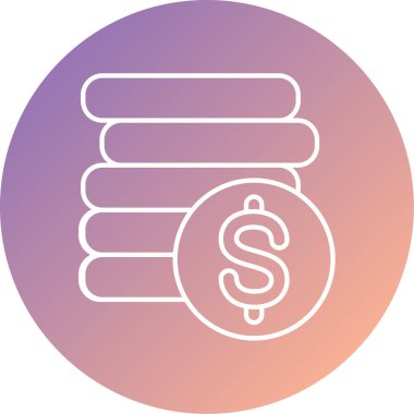 Dolar para simgesi, vektör illüstrasyonu