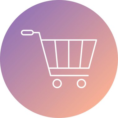 Alışveriş arabası simgesi, vektör illüstrasyonu