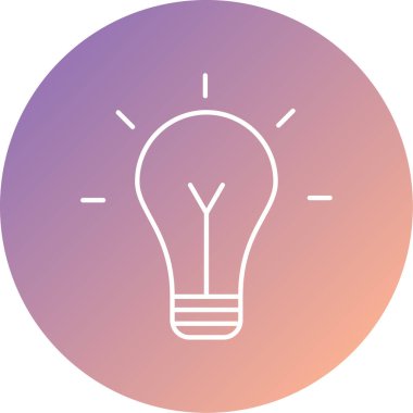 Ampul. Web simgesi basit illüstrasyon