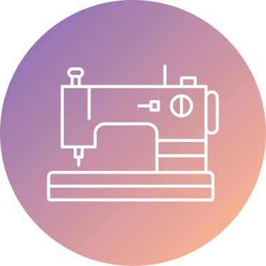 Dikiş makinesi simgesi vektör çizimi