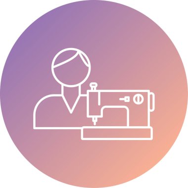 Dikiş makinesi simgesi vektör çizimi