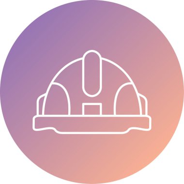 Miğfer. Web simgesi basit illüstrasyon