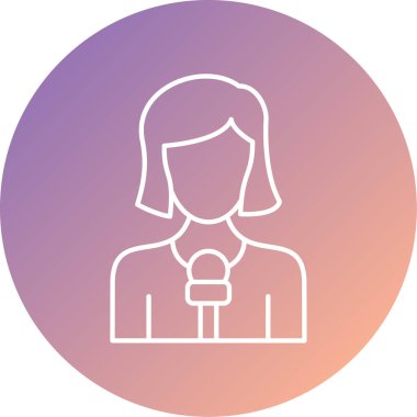 Kadın simgesinin vektör illüstrasyonu