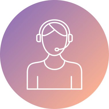 Müşteri desteği ikon vektör illüstrasyonu