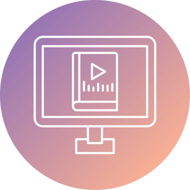 vektör lcd simgesi illüstrasyonu