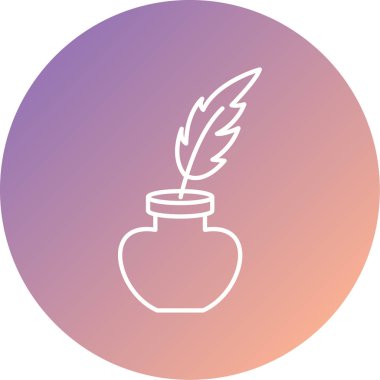 Benzersiz quill vektör simgesi