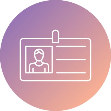 ID kart simgesi vektör illüstrasyonu