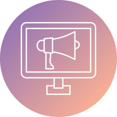 Gürültülü hoparlör modern simgesinin vektör çizimi