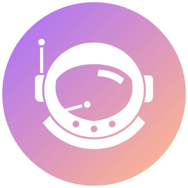 Astronot. Web simgesi basit illüstrasyon