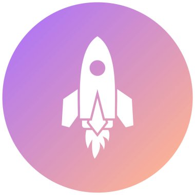 Roket. Web simgesi basit tasarım
