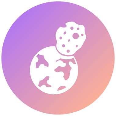 Ay. Web simgesi basit illüstrasyon