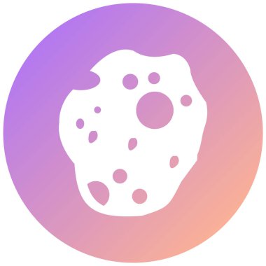 Bir gezegen simgesinin eşsiz vektör çizimi