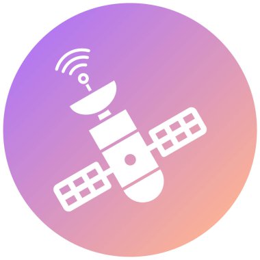 Uydu. Web simgesi basit illüstrasyon