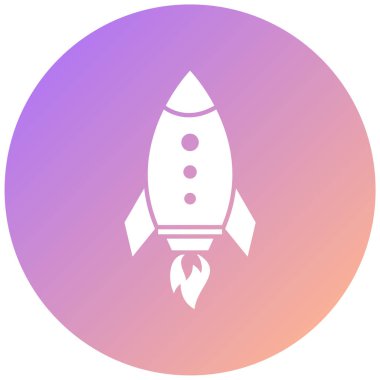 Roket. Web simgesi basit tasarım