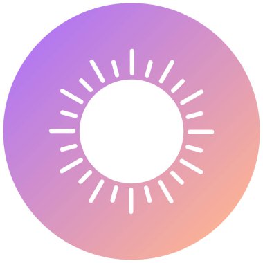 Güneş. Web simgesi basit illüstrasyon