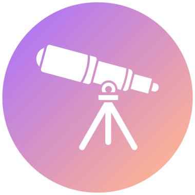 Teleskop. Web simgesi basit illüstrasyon